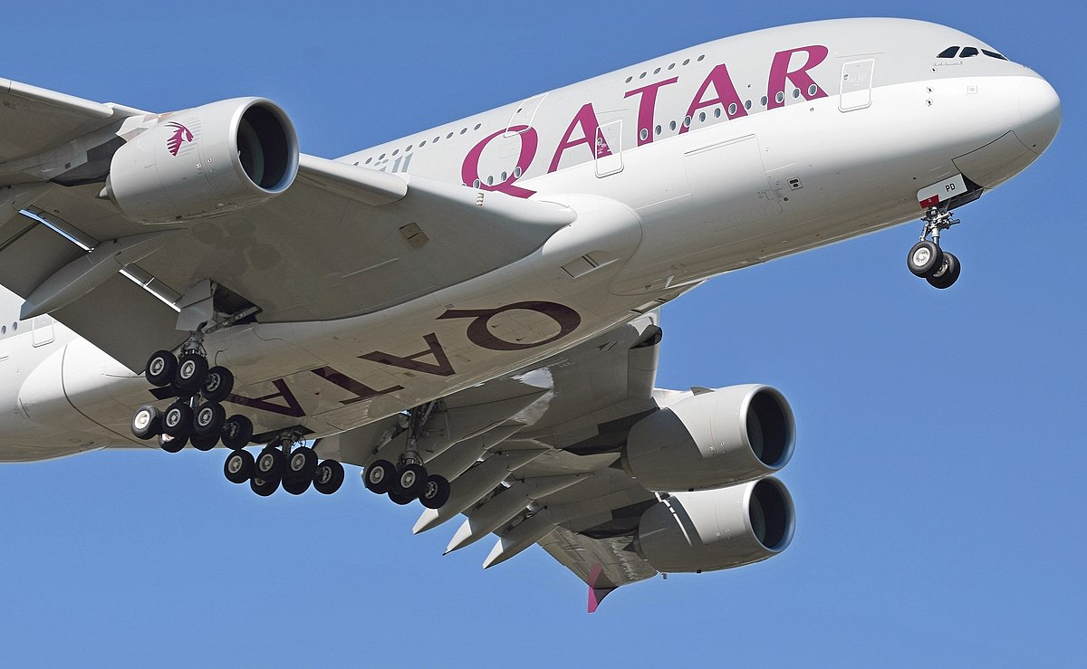 מטוס A380 של Qatar Airways