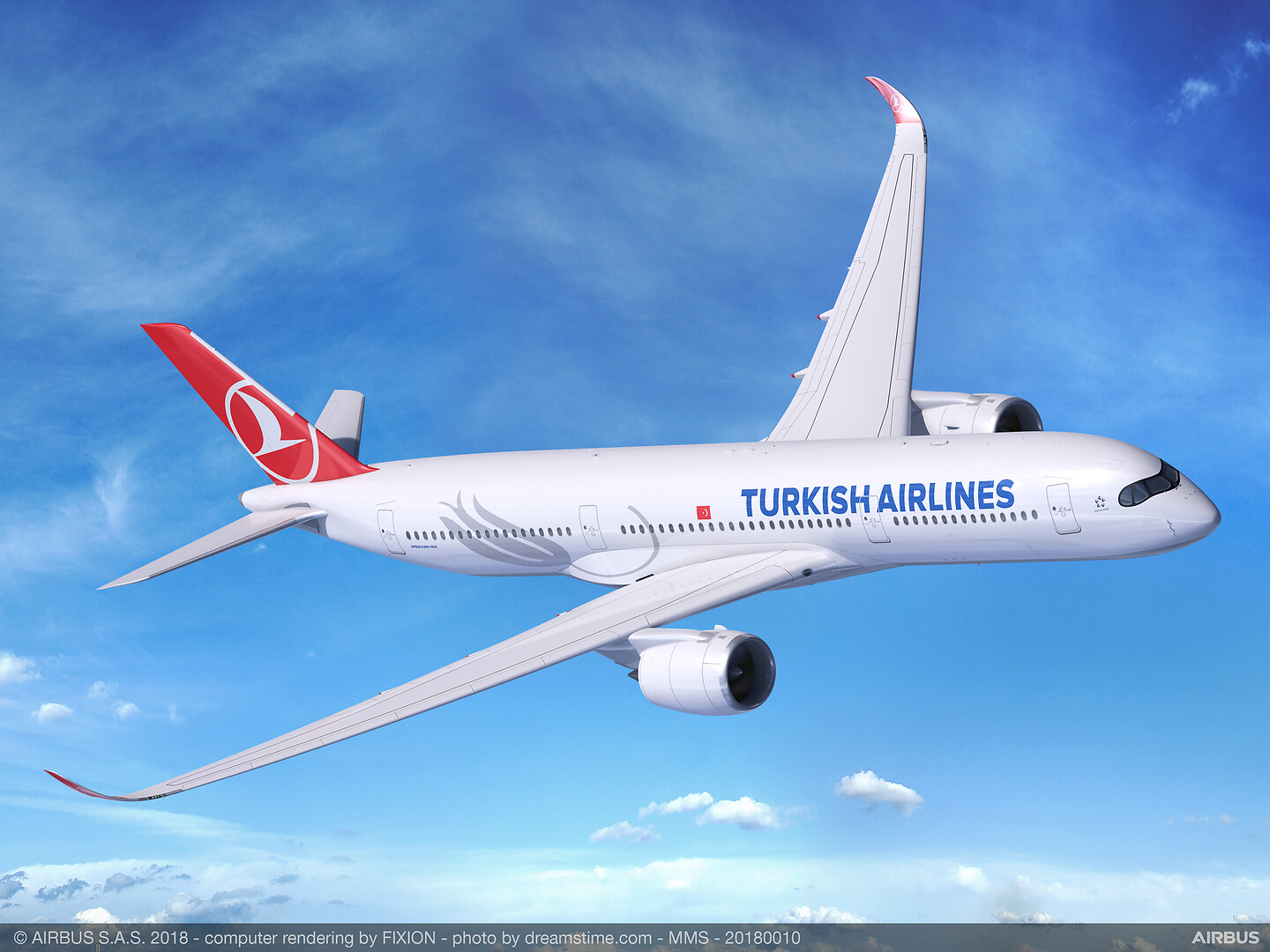 מטוס A350 של חברת טורקיש איירליינס