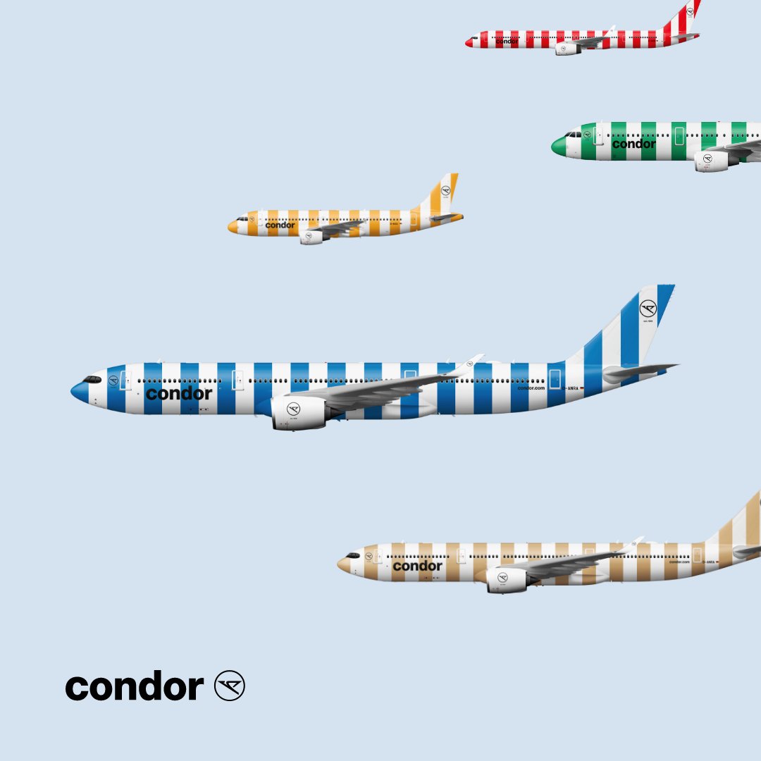 פסים. צביעת המטוסים החדשה של חברת קונדור