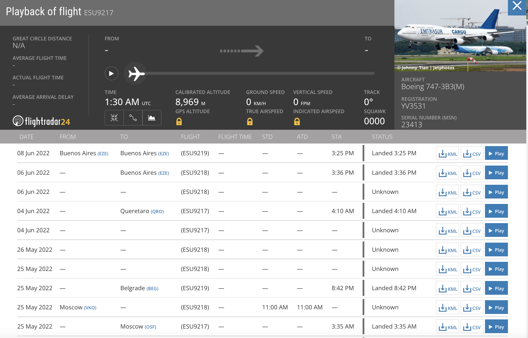 מטוס 747 שהיה שייך לחברת מאהן אייר
