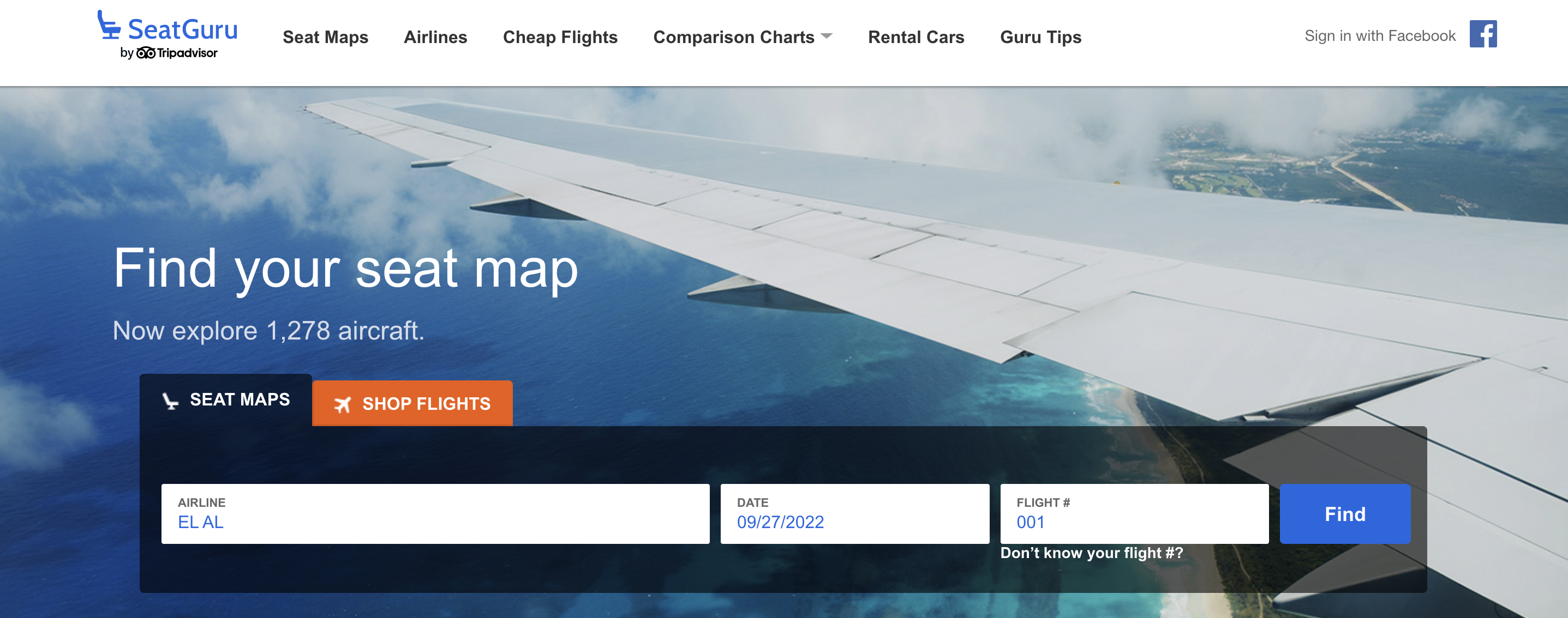 אתר Seatguru לבחירת מושב בטיסה