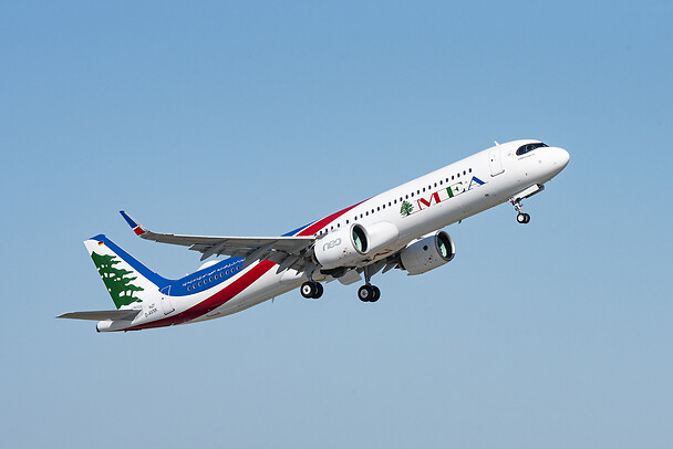 מטוס A321neo של חברת התעופה הלבנונית MEA