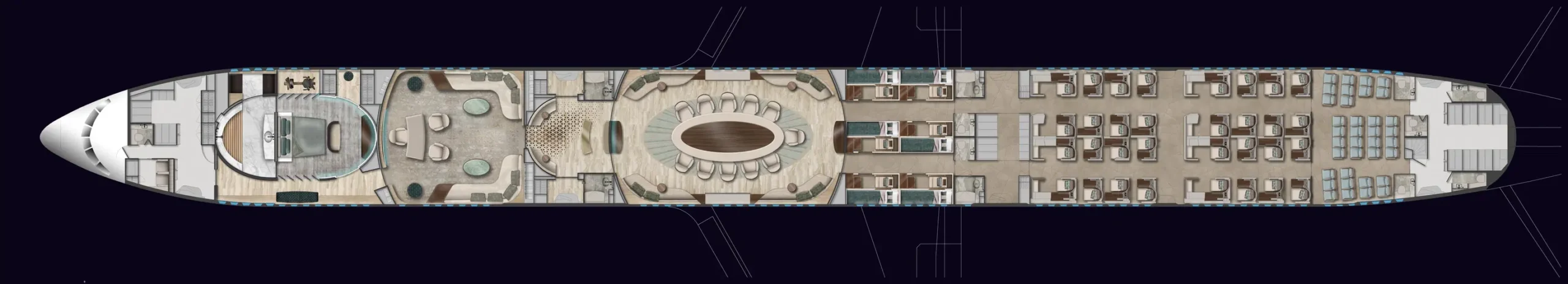 קונספט מטוס המנהלים הגדול בעולם ה-777-9 BBJ