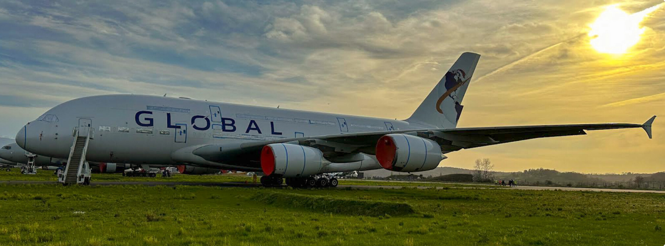 מטוס A380 של חברת גלובל איירליינס