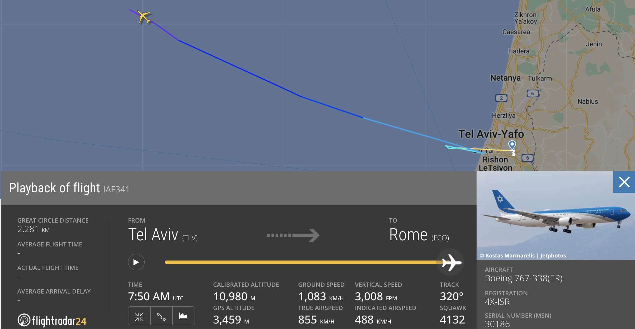 טיסת תרגול של ״כנף ציון״ לרומא
